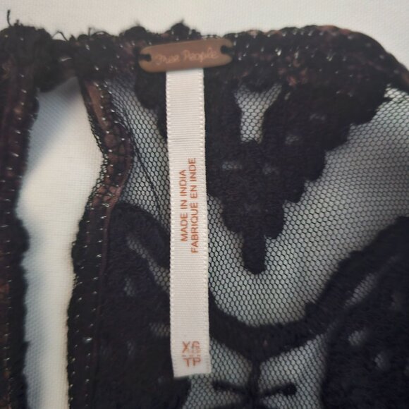 Free People Women's Midnight Garden Combo Sheer Long Sleeve Elsie Dress XS/TP - Picture 10 of 14